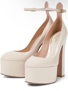 NEVER WORN Valentino Tan-Go Platform Pumps — Light Ivory | Size 40 (US 10)